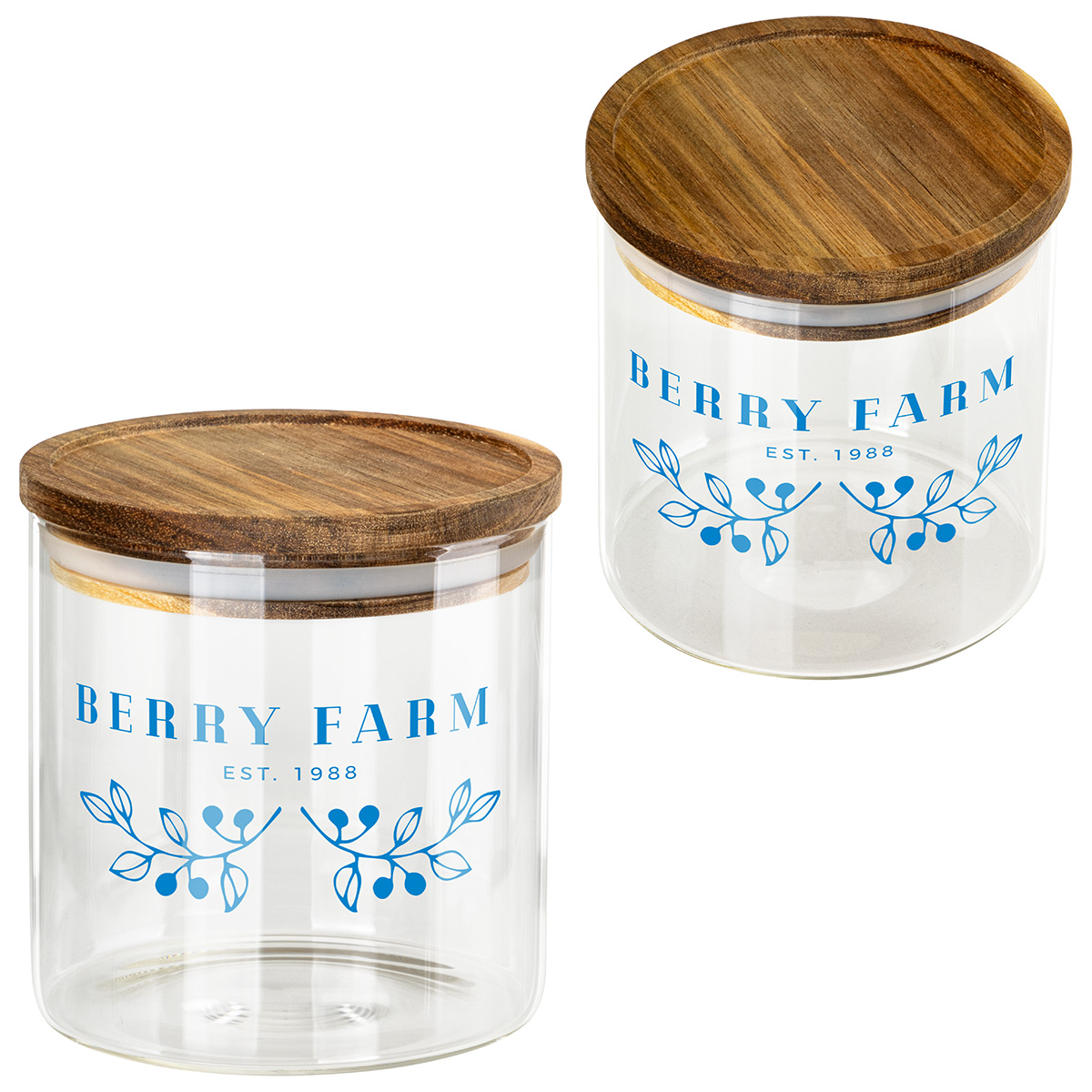 Picture of Corsica 22 oz Glass Canister with Acacia Lid