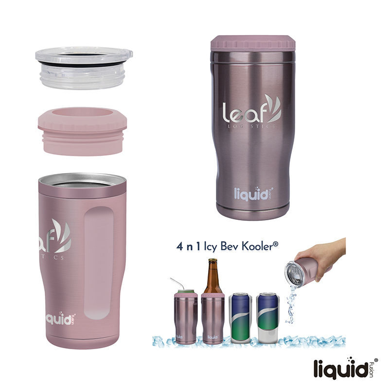 Picture of Liquid Fusion Icy Bev Kooler 4-In-1 Double Wall Stainless Steel Can Cooler / Tumbler