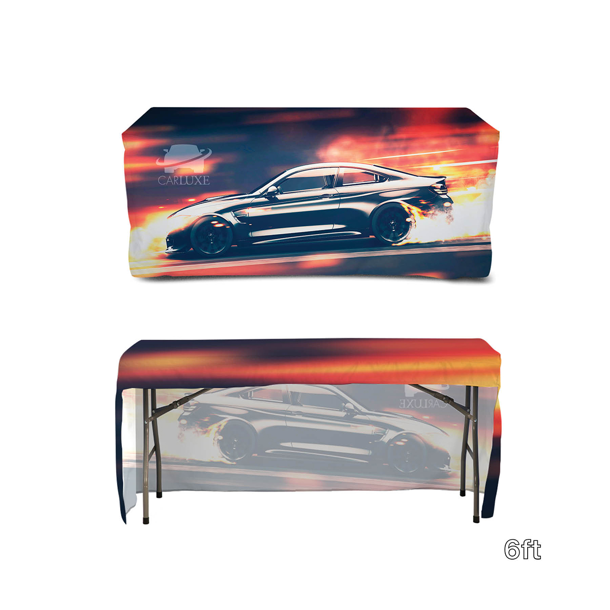 Picture of DisplaySplash 6' Fitted Open Back Table Cover