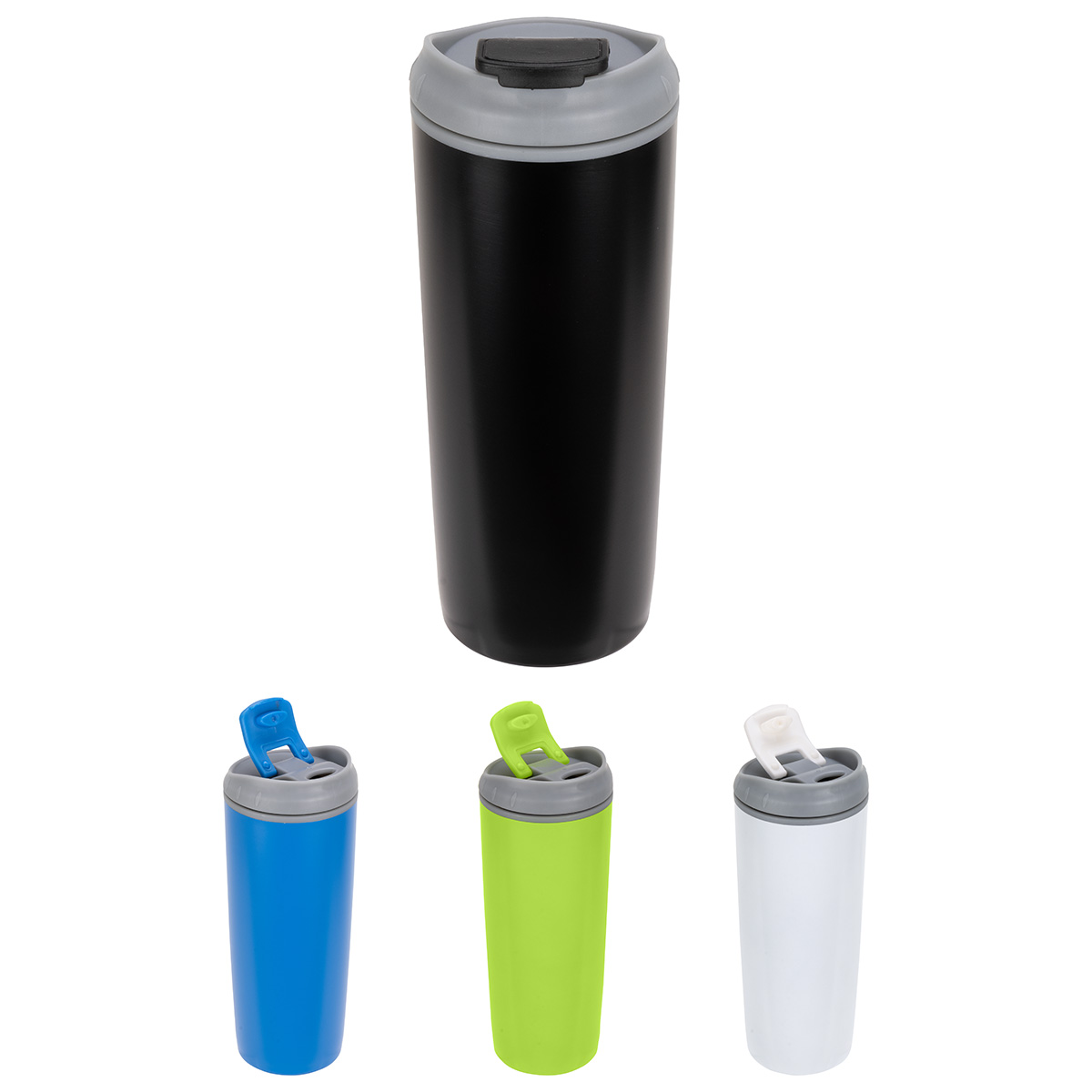 Picture of Olympia 17 oz Stainless Steel/Polypropylene Tumbler with Flip Top Lid