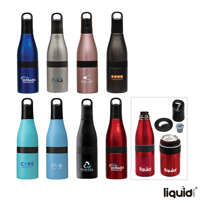 Picture of Liquid Fusion Icy Bev Kooler 22 oz. 3-In-1 Double Wall Stainless Steel Bottle