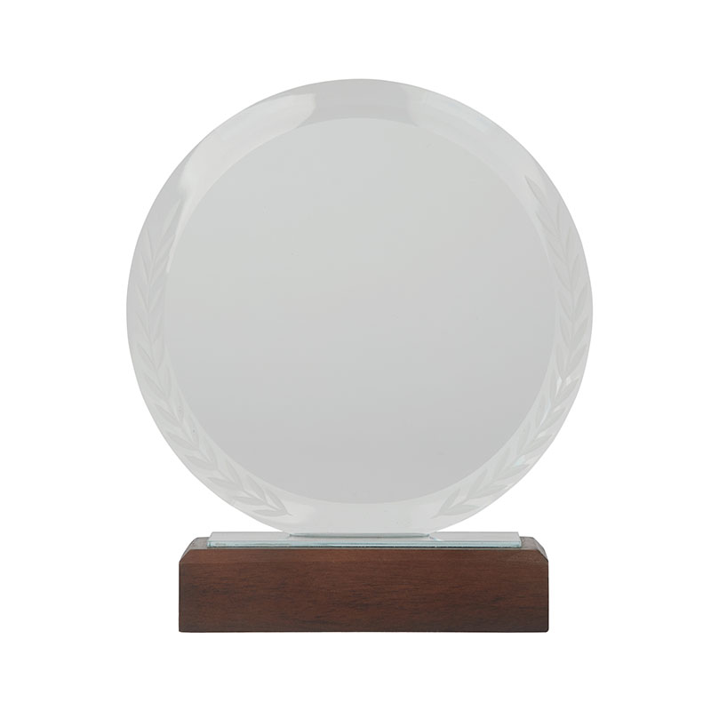Picture of Redondo Crystal Award with Wood Base