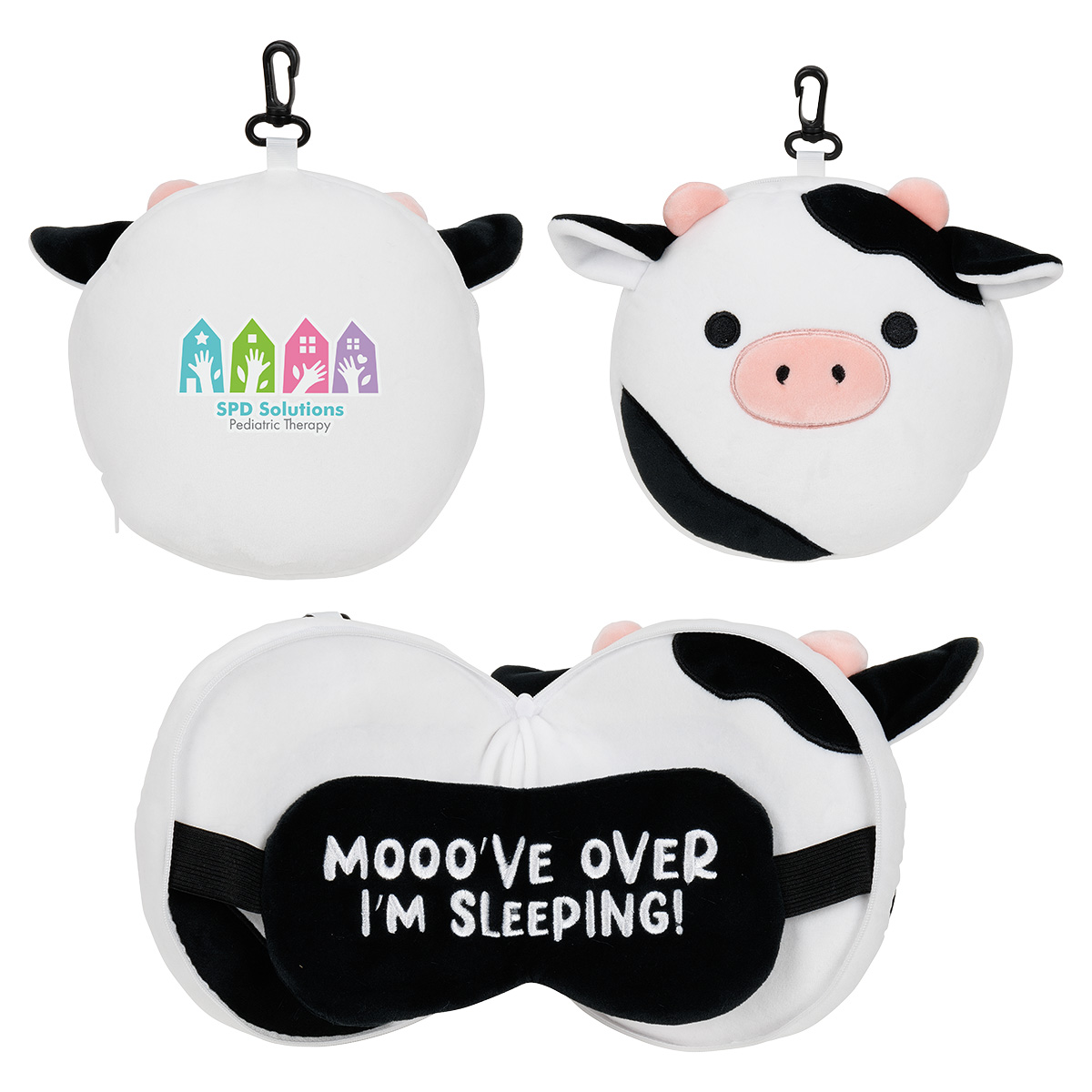 Picture of Comfort Pals™ Cow 2-in-1 Pillow Sleep Mask