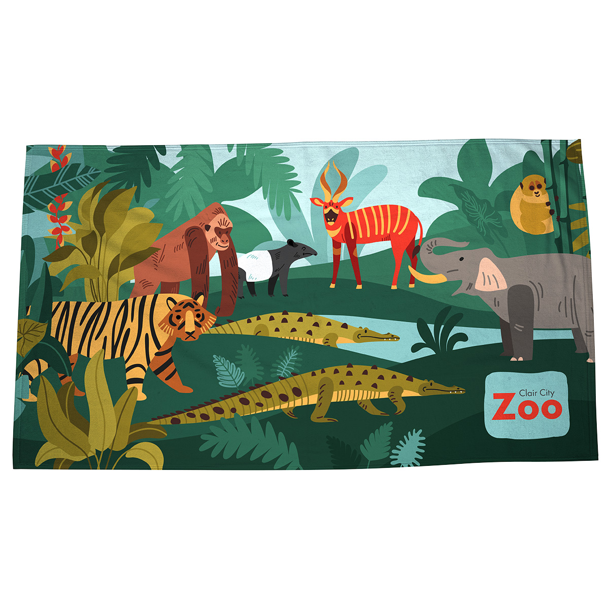 Picture of Silk Touch Beach Blanket/Towel 35" x 60" 400GSM Poly/Cotton - Full Color
