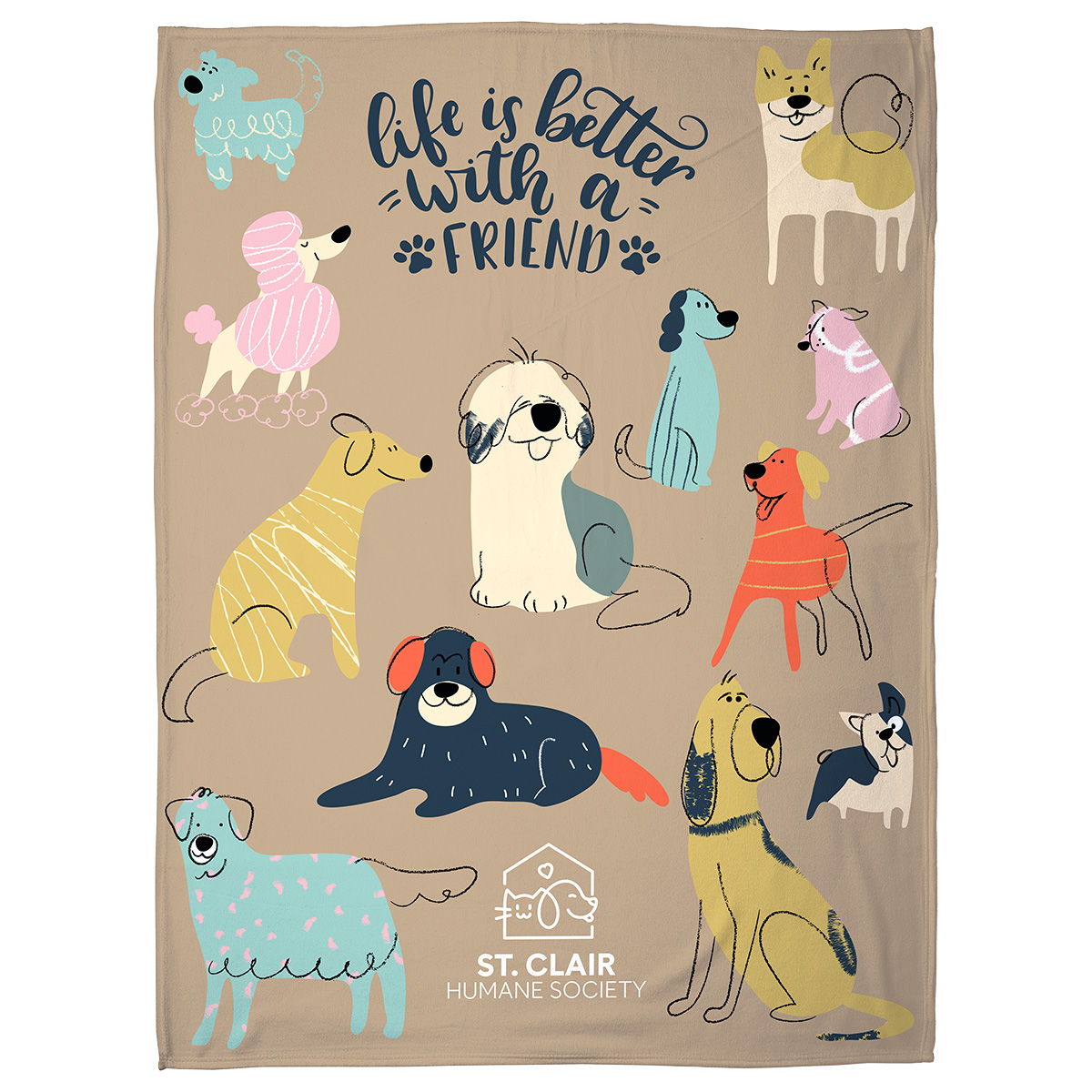 Picture of Light-Weight Brushed Fleece Blanket 50" x 60" 300GSM - Full Color