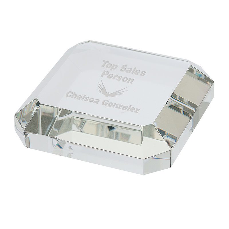 Picture of Taranto Square Crystal Paperweight