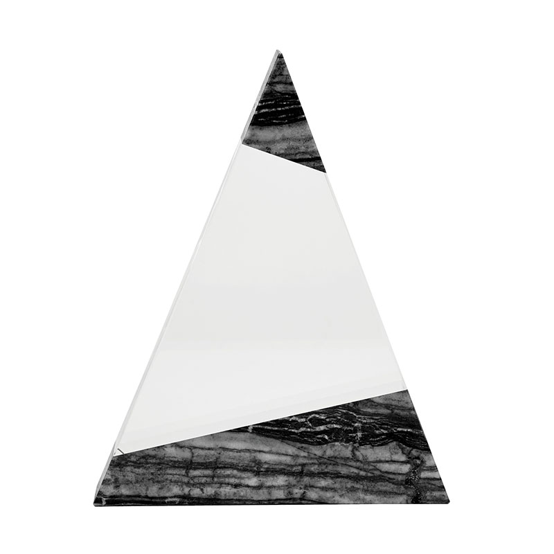Picture of Vega Triangle Crystal with Marble Trim