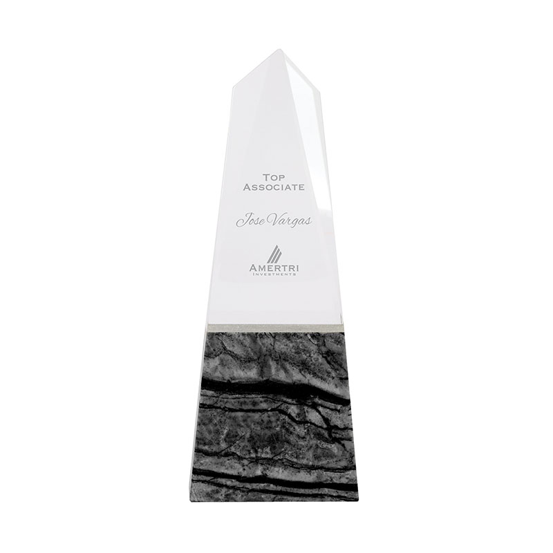 Picture of Deneb Crystal Obelisk with Marble Base