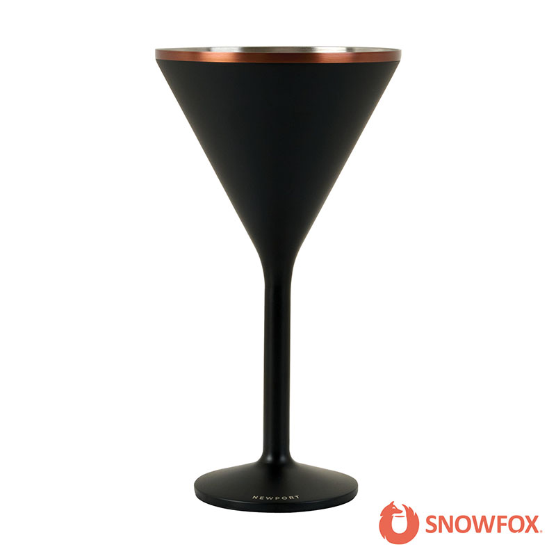 Picture of Snowfox 8 oz. Double Wall Steel Stemmed Martini Glass