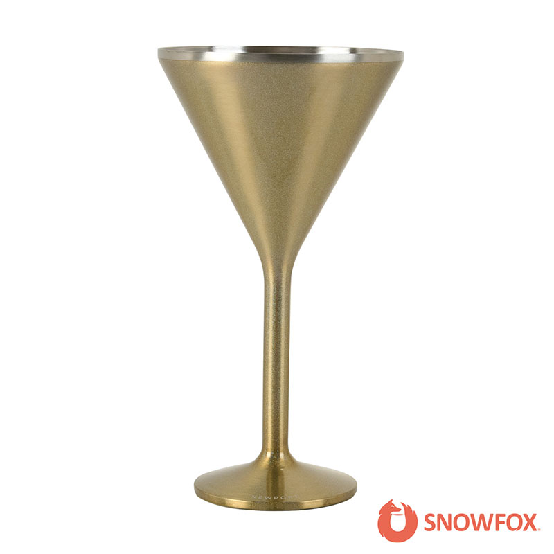 Picture of Snowfox 8 oz. Double Wall Steel Stemmed Martini Glass