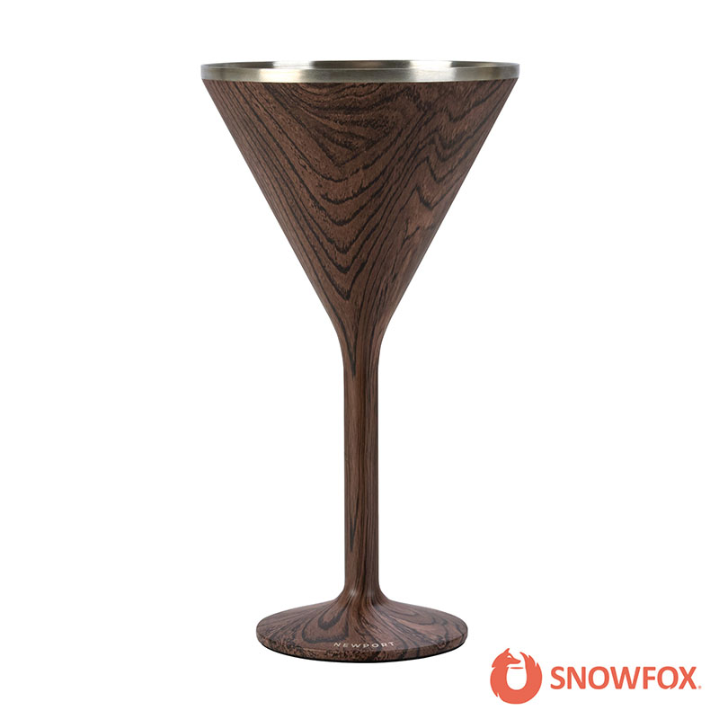Picture of Snowfox 8 oz. Double Wall Steel Stemmed Martini Glass