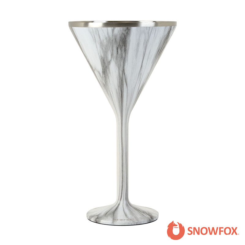 Picture of Snowfox 8 oz. Double Wall Steel Stemmed Martini Glass