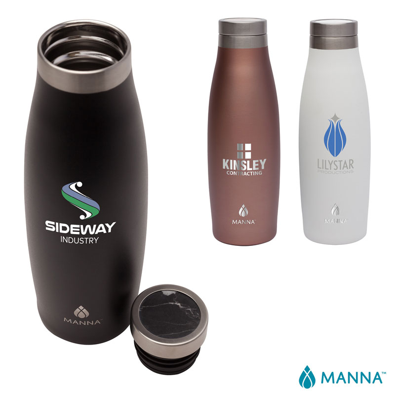 Picture of Manna 18 oz. Oasis Stainless Steel Water Bottle w/ Marble Lid