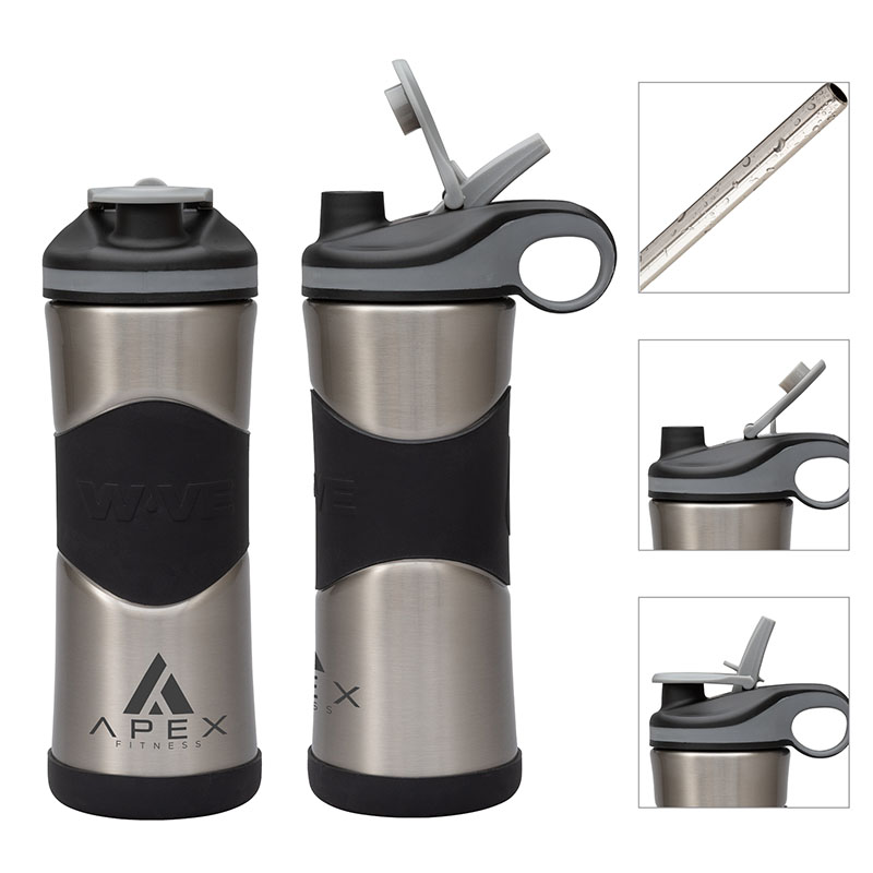Picture of Wave My Wave 20oz. Double Wall Stainless Steel Water Bottle w/ Copper Lining