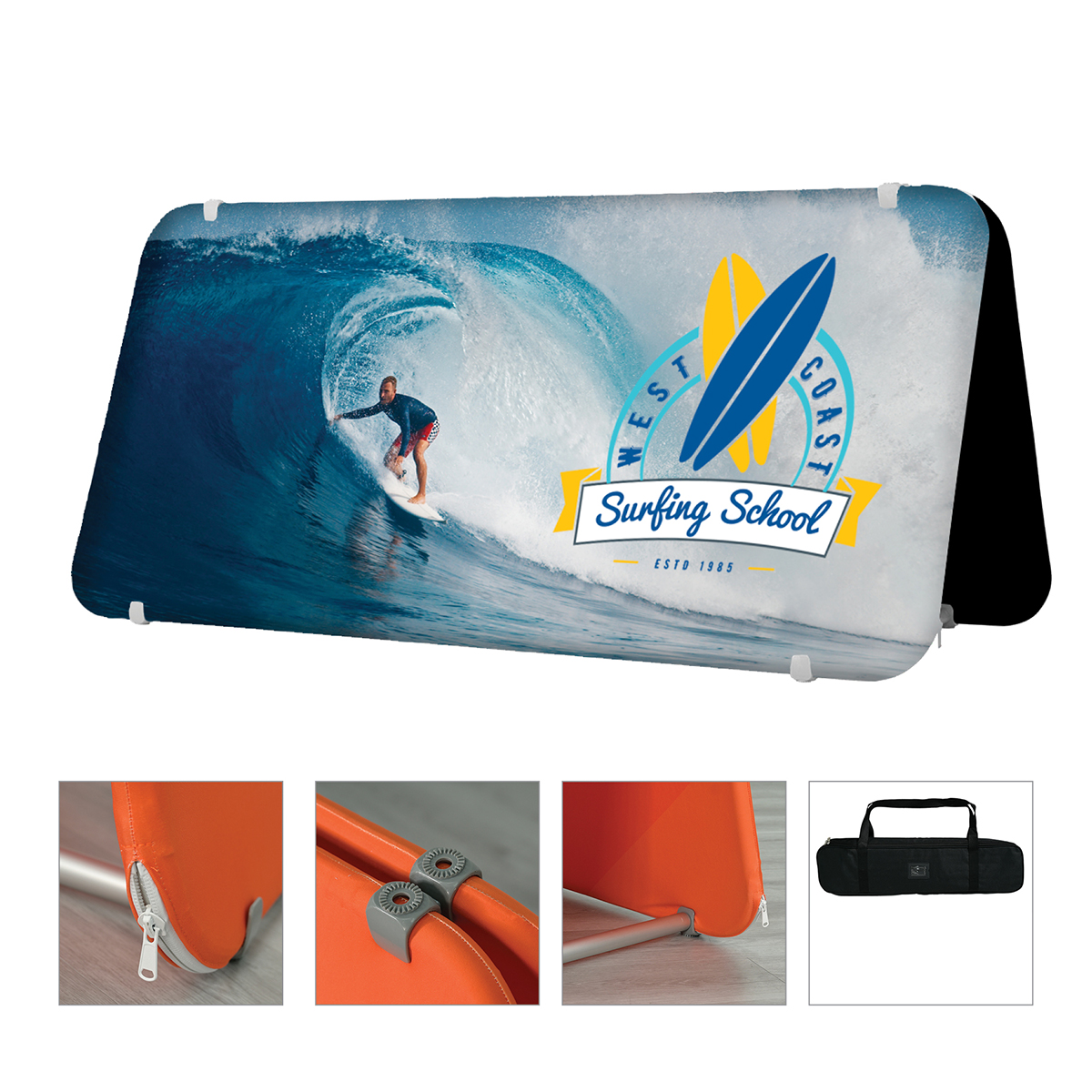 Picture of DisplaySplash A-Frame Fabric Floor Sign - 78" W x 37" H
