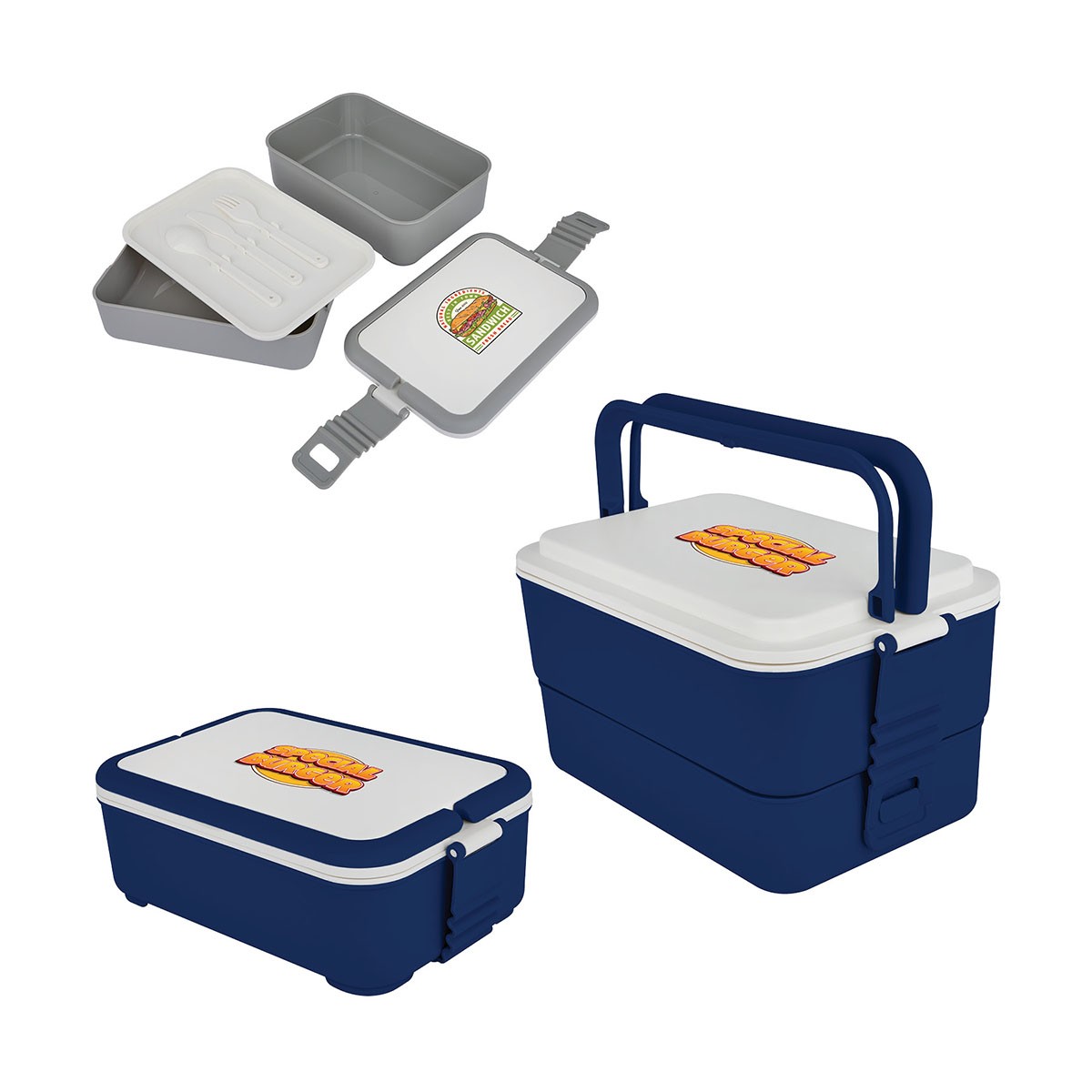 Picture of Wesley Recycled PP Bento / Lunch Box Set