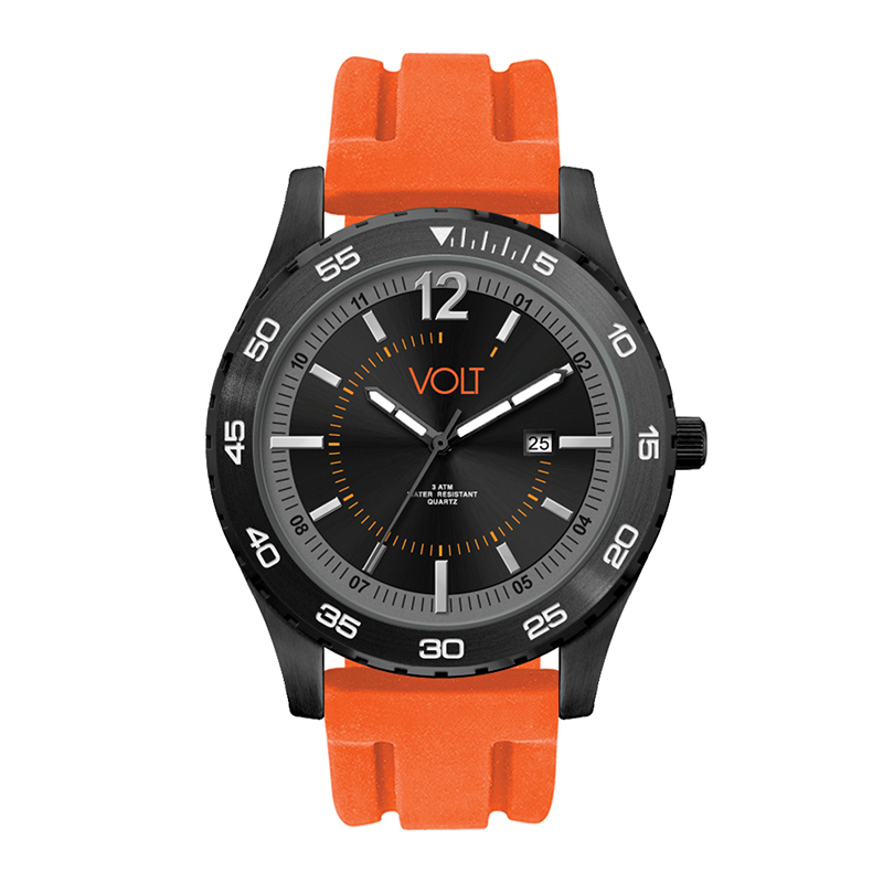 Picture of Wc4106 42mm Metal Black Case, 3 Hand Mvmt, Dte Display, Black Dial, Black Bezel, Silicone Strap, Fla