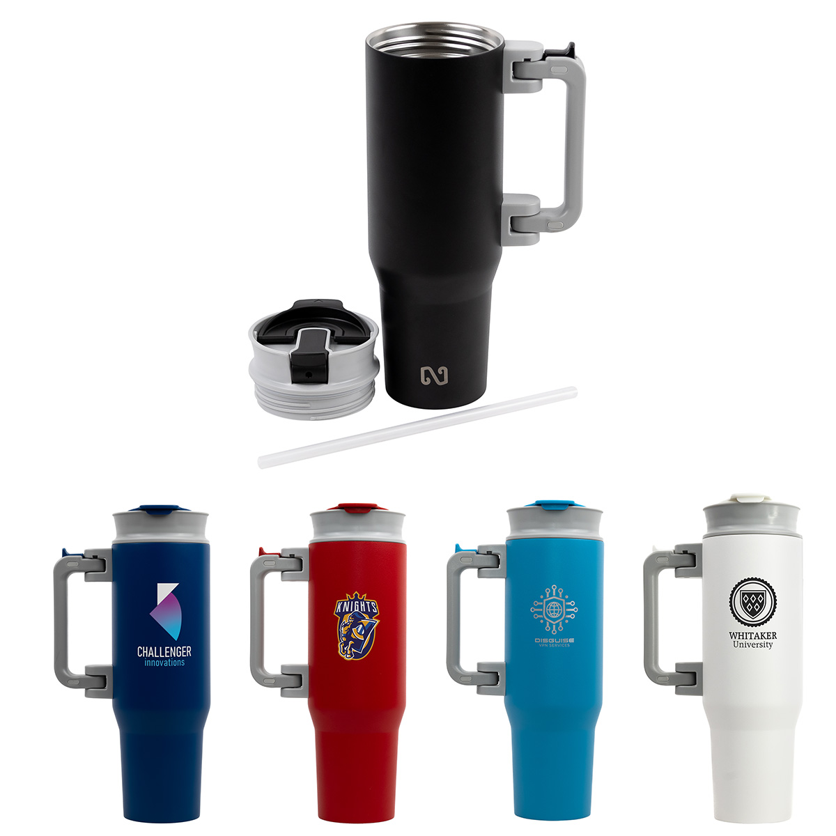 Picture of NAYAD® Genesis 40 oz Stainless Steel Double-Wall Mug with Foldable Handle