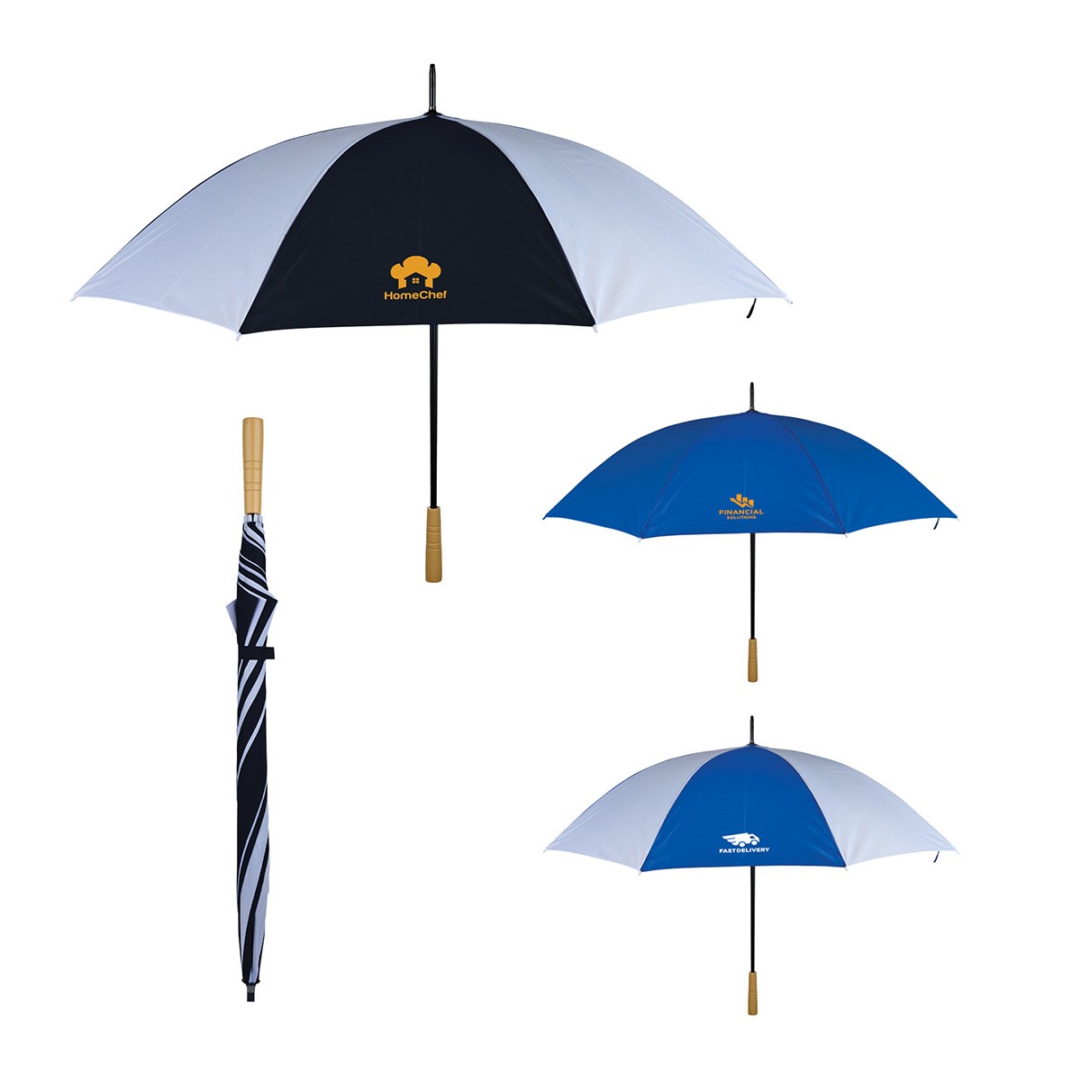 Picture of Hartselle 60" Golf Umbrella With Wood Handle