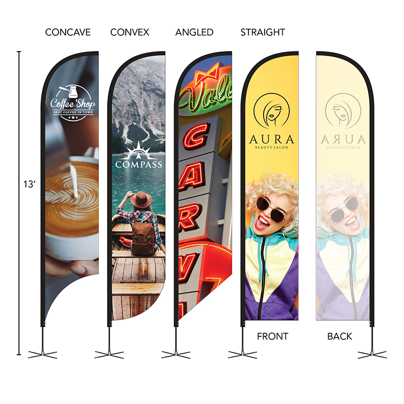 Picture of DisplaySplash 13' Single-Sided Custom Feather Flag