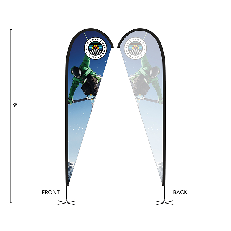 Picture of DisplaySplash 9' Single-Sided Custom Teardrop Flag