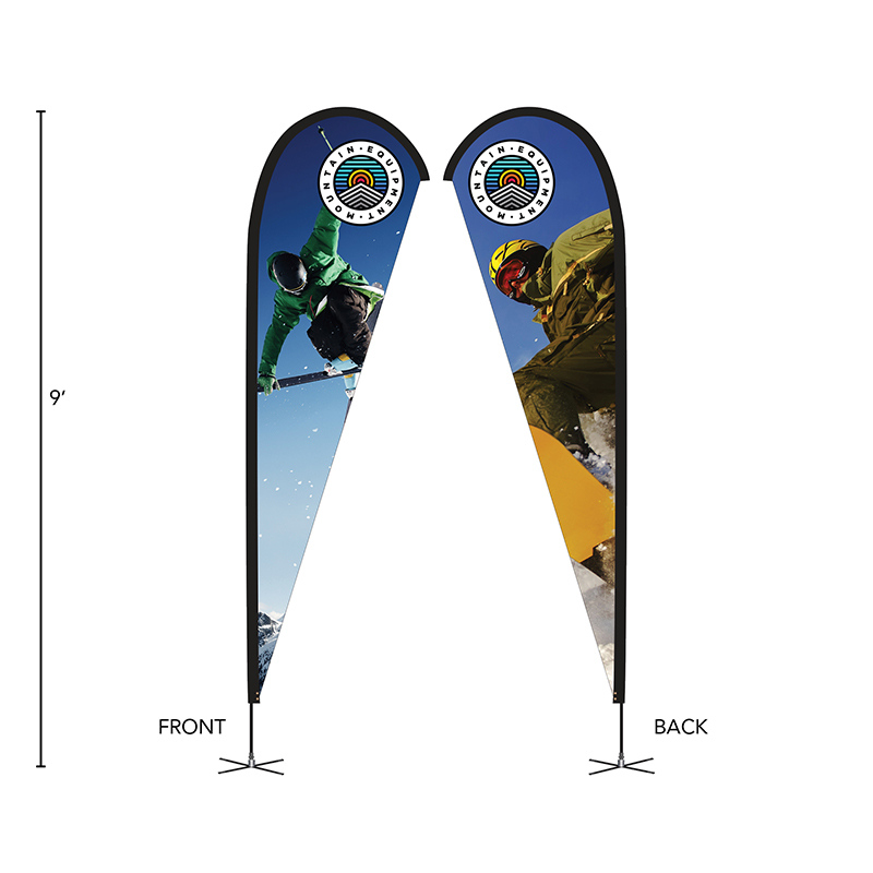 Picture of DisplaySplash 9' Double-Sided Custom Teardrop Flag