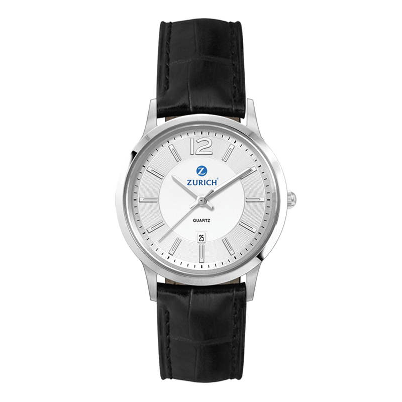 Picture of Wc4215 22mm Steel Silver Case, 3 Hand Mvmt, Silver Dial, Dte Display, Leather Strap, Flat Mineral Cr