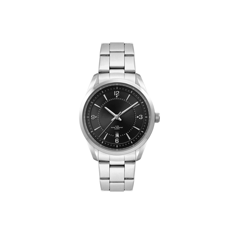 Picture of Ladies Black Dial 33mm Metal Case Ladies Black Dial 33mm Metal Case with Folded Steel Band