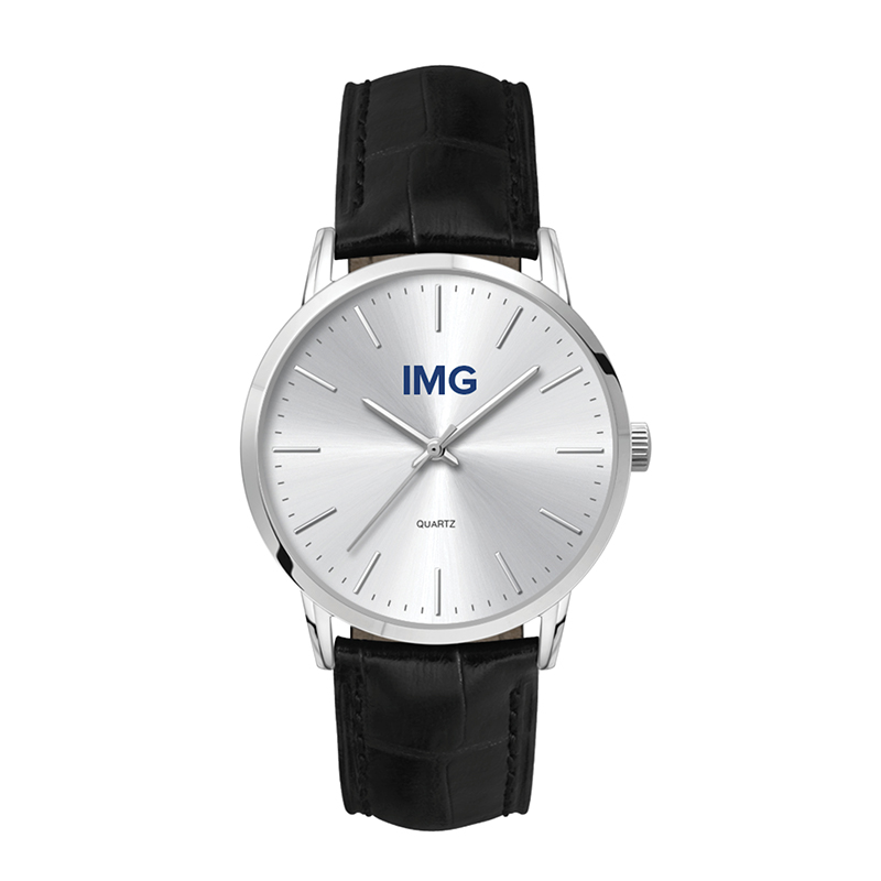 Picture of Wc5144 39.5mm Metal Silver Case, 3 Hand Mvmt, Silver Dial, Leather Strap, Flat Mineral Crystal, 3 At