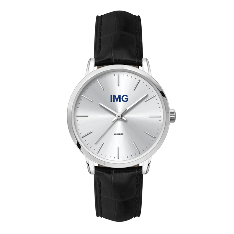Picture of Wc5145 30.5mm Metal Silver Case, 3 Hand Mvmt, Silver Dial, Leather Strap, Flat Mineral Crystal, 3 At