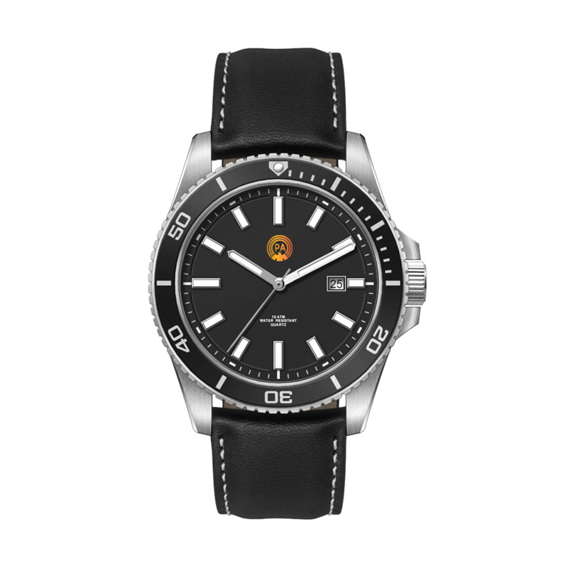 Picture of 42.5mm, Ss, Silver Case, Bk Bezel, 3-Hand Mvt, Dte