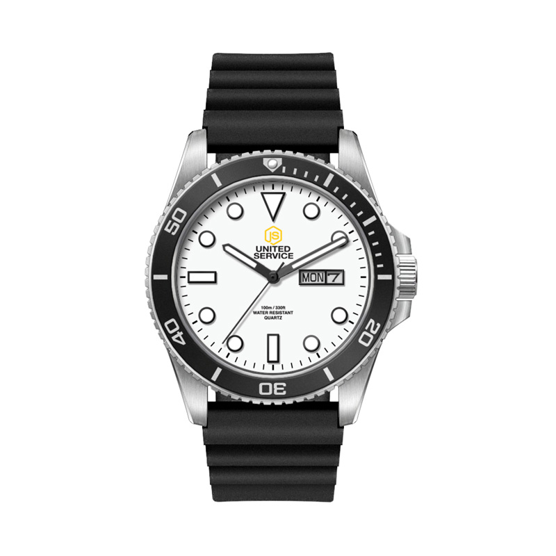 Picture of 42.5mm, Ss, Silver Case, Bk Bezel, 3-Hand Mvt, Day-Dte