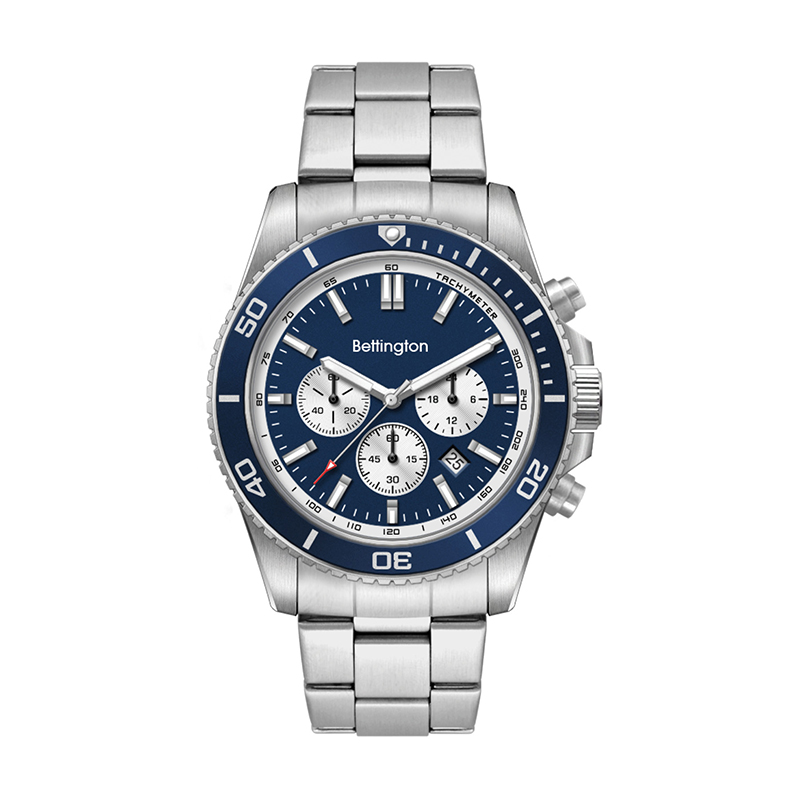 Picture of Wc5848 42.5 Steel Matte Silver Case, Chronograph Mvmt, Blue Dial, Dte Display, Bl Rotating Bezel, Si