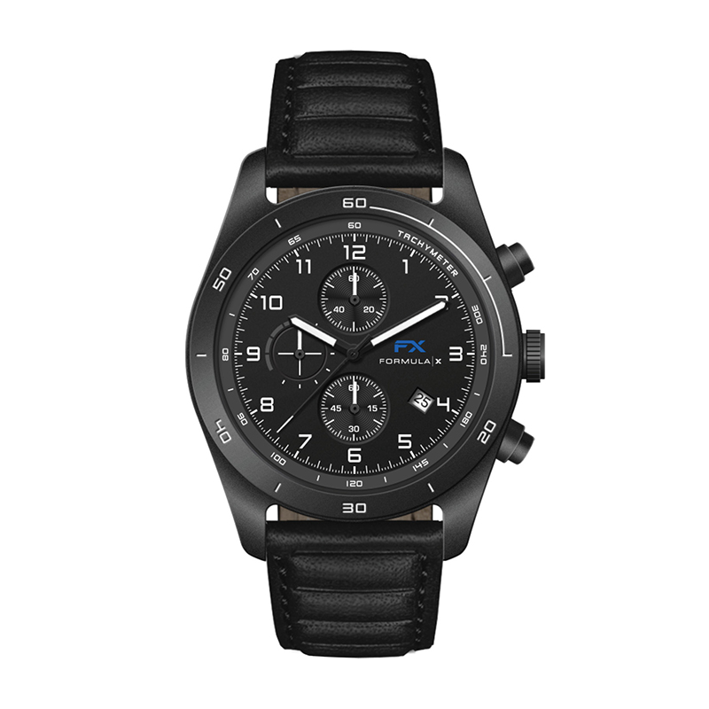 Picture of Wc6508 42mm Steel Black Case, Chronograph Mvmt, Black Dial, Dte Display, Leather Strap, Flat Mineral