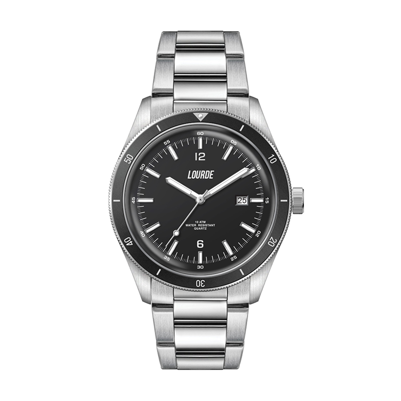 Picture of Wc6688 41mm Steel Silver Case, 3 Hand Mvmt, Black Dial, Dte Display, Bk Rotating Bezel, Silver Brace