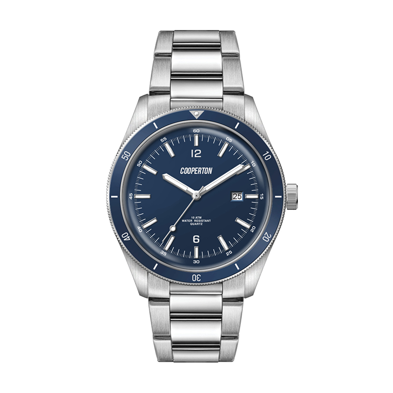 Picture of Wc6692 41mm Steel Silver Case, 3 Hand Mvmt, Blue Dial, Dte Display, Bl Rotating Bezel, Silver Bracel