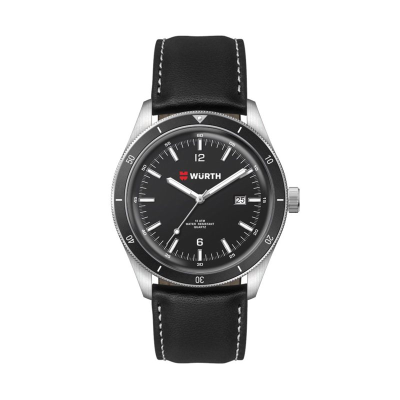 Picture of 41mm, Ss, Silver Case, Bk Bezel, 3-Hand Mvt, Dte
