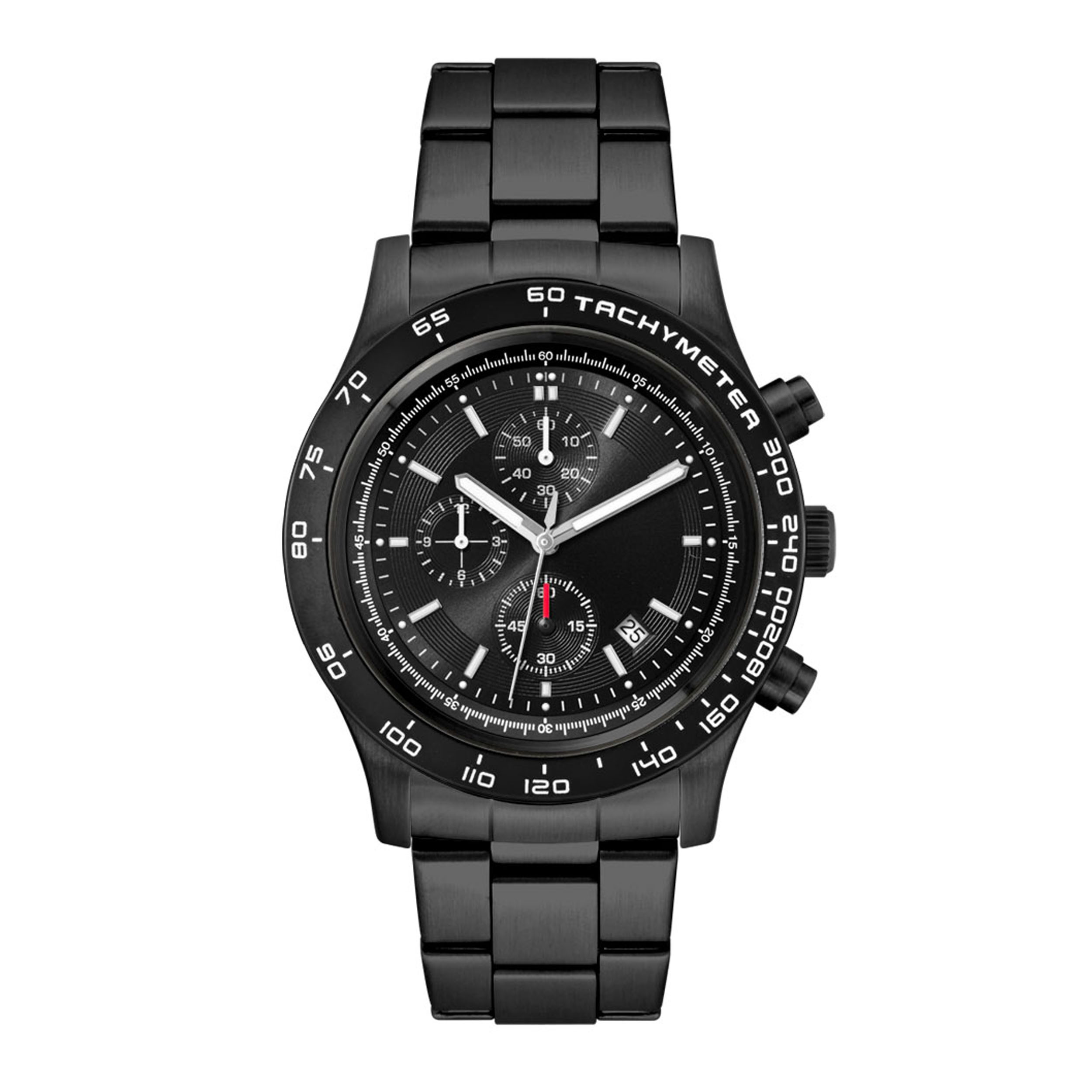 Picture of Watch Creations 43.5mm Black Plated Stainless Steel Case, Chronograph, Folded Steel Bracelet