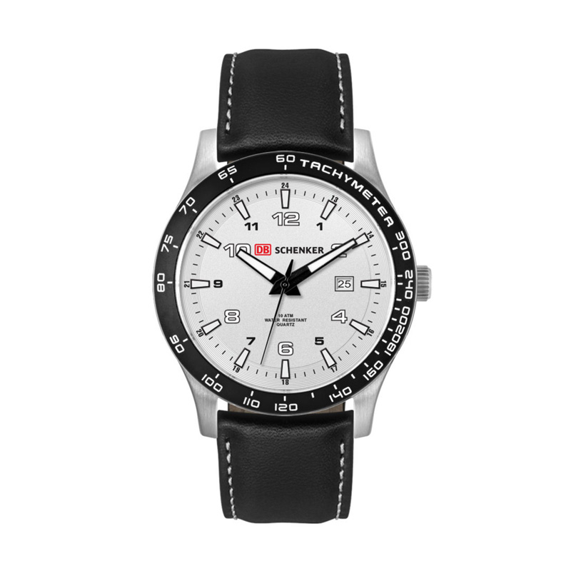Picture of 43.5mm, Ss, Silver Case, Bk Bezel, 3-Hand Mvt, Dte