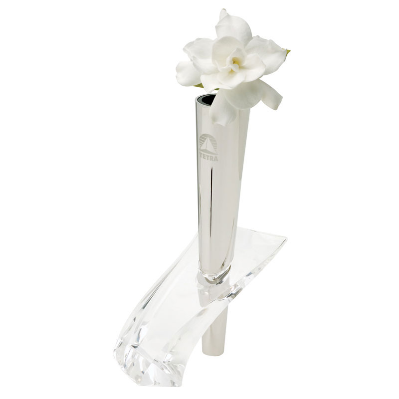 Picture of Glacier Vase Chrome & Acrylic Vase