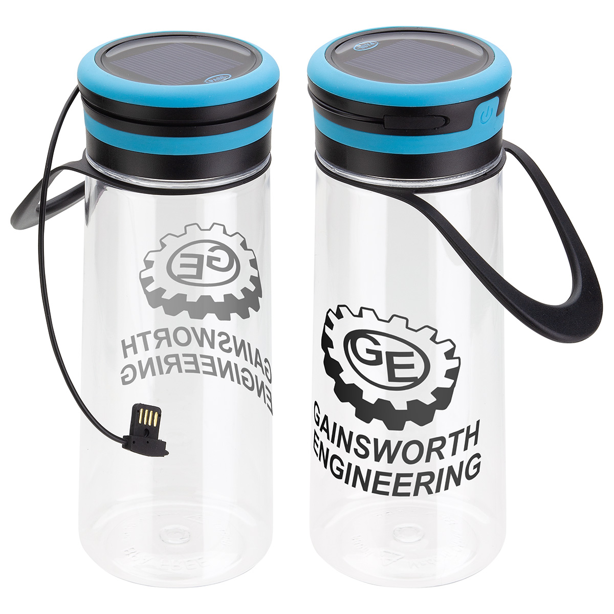 Picture of Light-Up 20 oz Tritan® Bottle + Solar Lantern