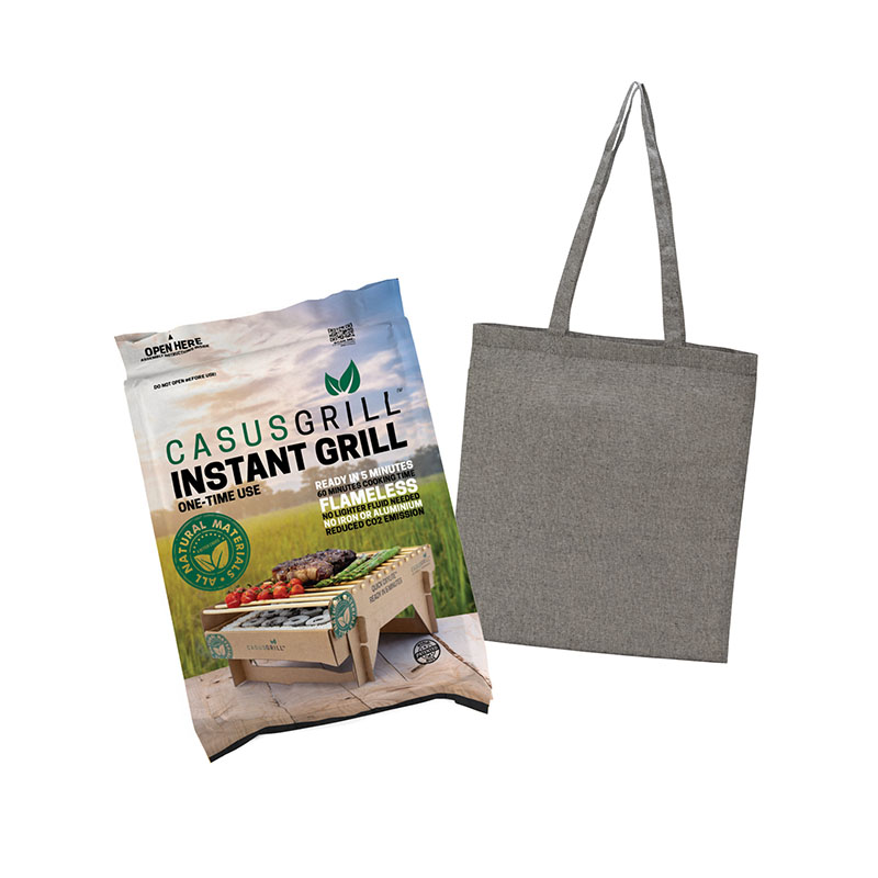 Picture of Raleigh CasusGrill Biodegradable BBQ Grill w/Recycled Cotton Tote Bag