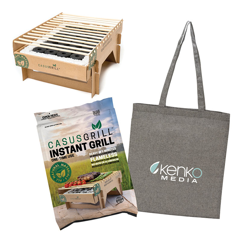Picture of Raleigh CasusGrill Biodegradable BBQ Grill w/Recycled Cotton Tote Bag
