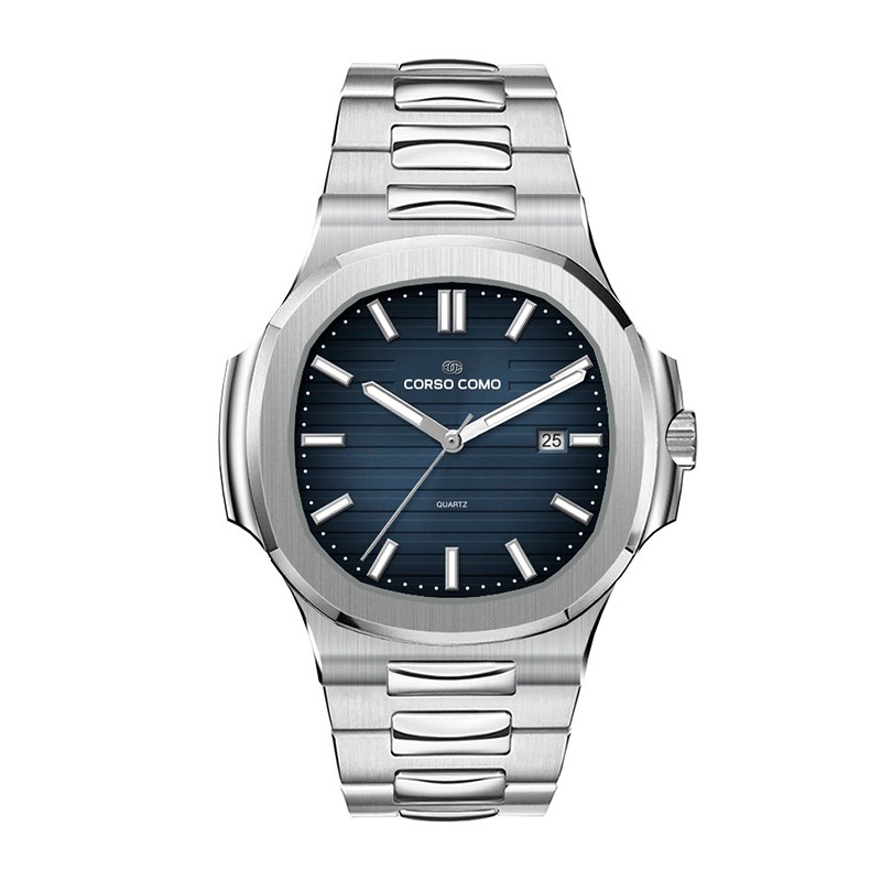 Picture of Watch Creations 40.5MM, 3 HAND WITH DATE, STAINLESS STEEL CASE, BLUE DIAL W/ APPLIED INDEX, SOLID ST