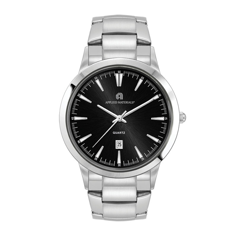 Picture of Wc4074 43mm Steel Silver Case, 3 Hand Mvmt, Black Dial, Dte Display, Silver Bracelet, Flat Mineral C