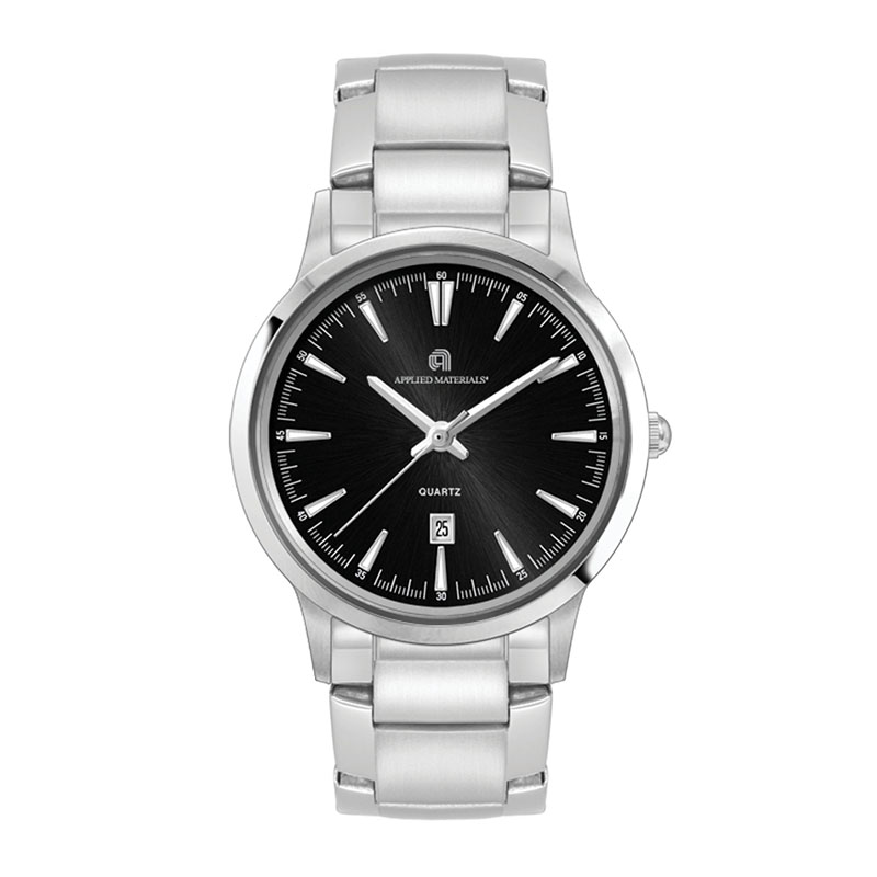 Picture of Wc4075 22mm Steel Silver Case, 3 Hand Mvmt, Black Dial, Dte Display, Silver Bracelet, Flat Mineral C