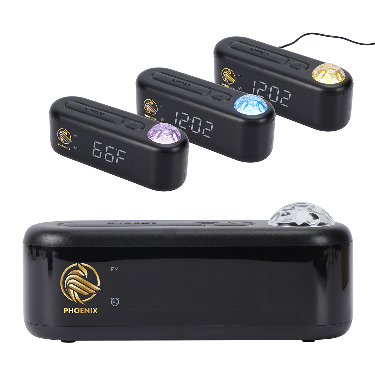 Picture of Ambiance Digital Alarm Clock with Ocean & Aurora Ceiling Projection