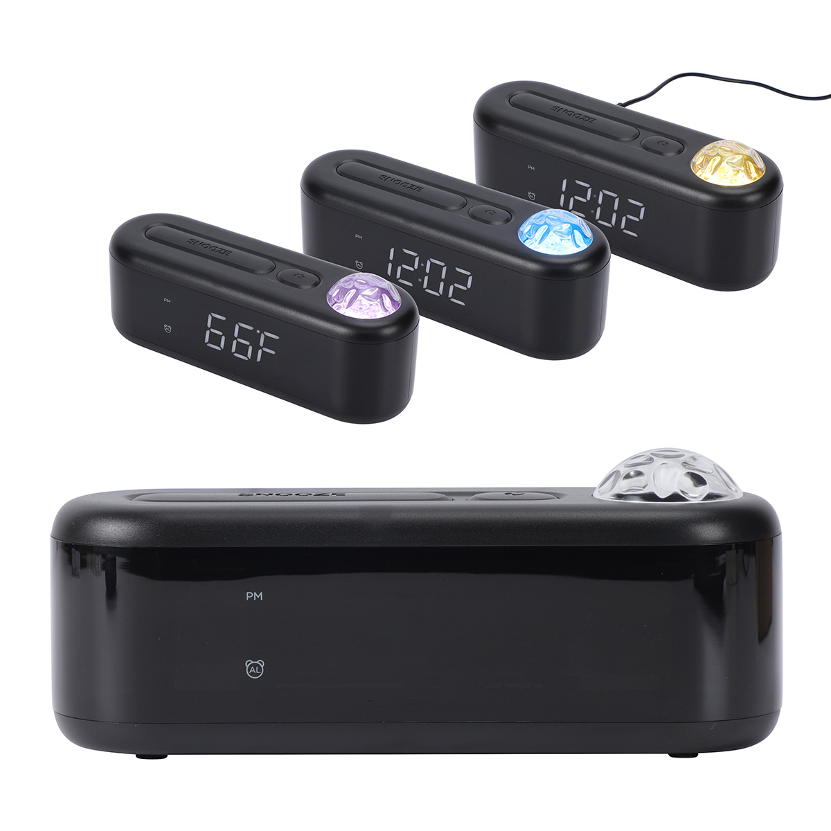 Picture of Ambiance Digital Alarm Clock with Ocean & Aurora Ceiling Projection