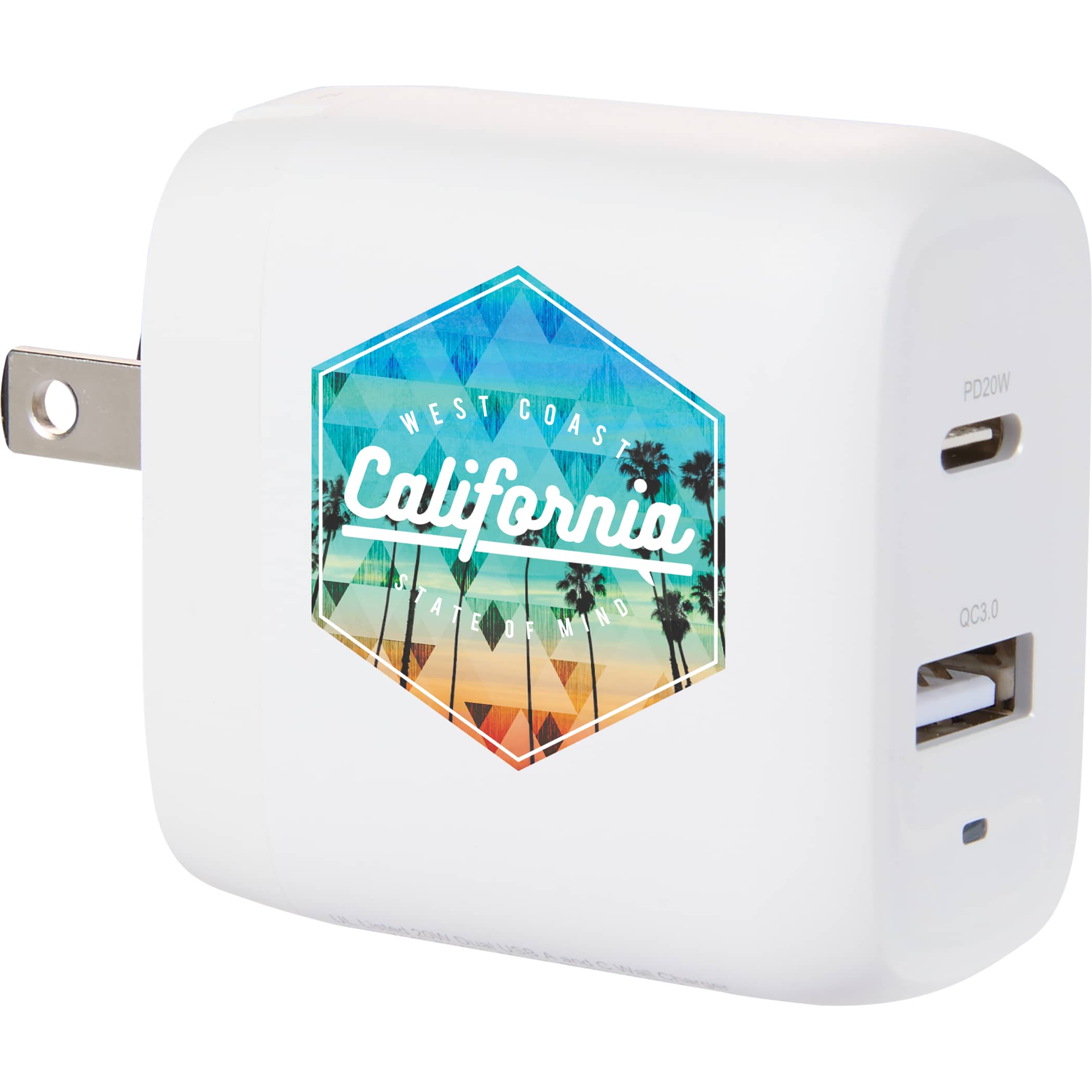 Picture of UL Listed 20W Dual USB A and C Wall Charger