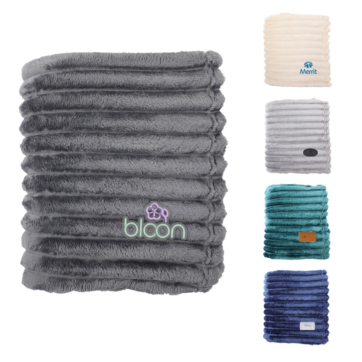 Picture of BeWell™ Parlor Soft Stripe Cuddle Blanket